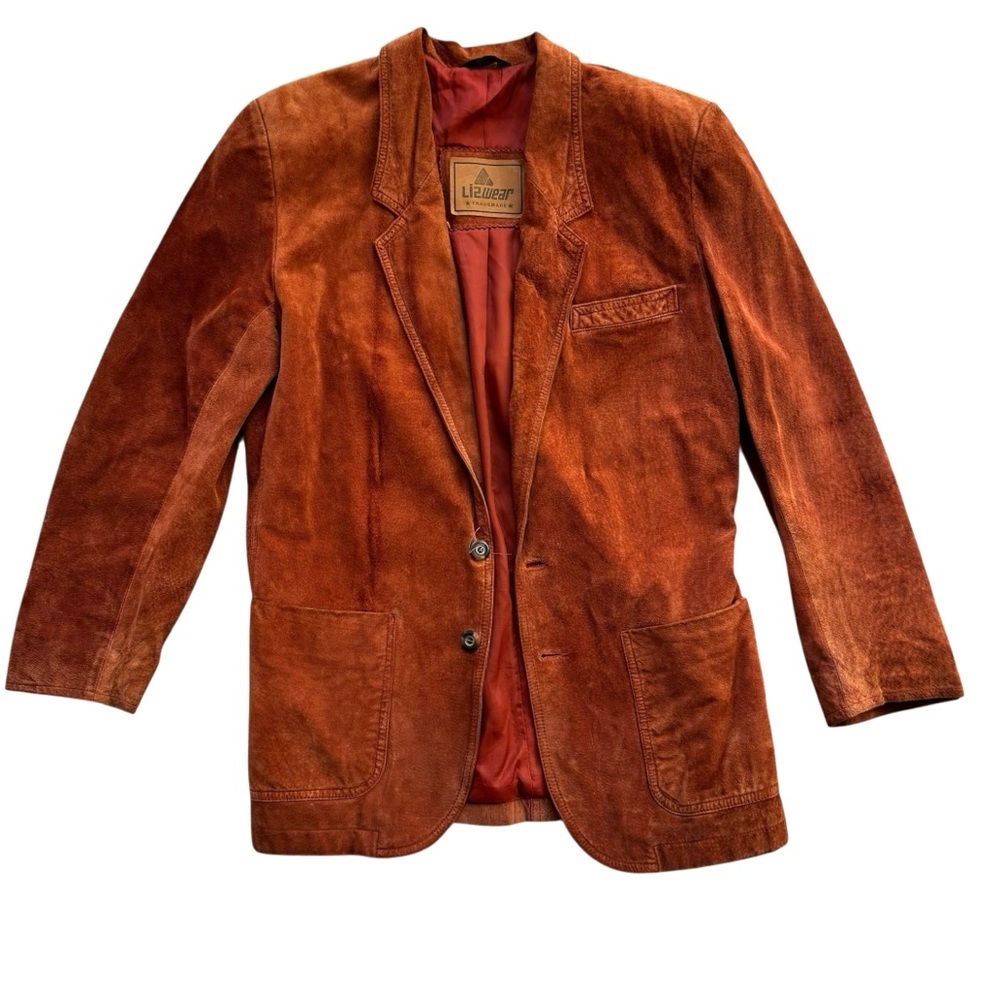 Vintage Lizwear 70s Women’s Suede Leather Blazer Women’s‎ Size 10